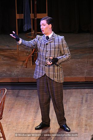 Schaunard seems to be the only one of the four bohemian friends in La Boheme who has any money. Opera Fresca costume designer Gail Daly has fitted him out with a stylish outfit.