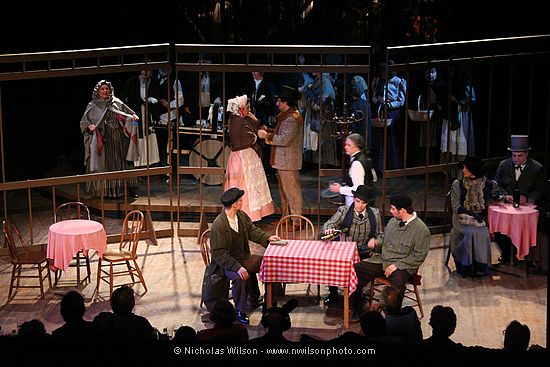 Act II of La Boheme is set in Cafe Momus in Paris' Latin Quarter, where the bohemians have moved their Christmas Eve party.