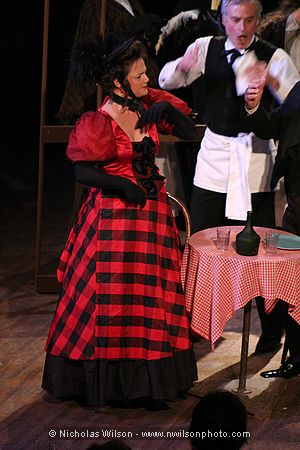 Musetta wears an elegant outfit by Opera Fresca costume designer Gail Daly.
