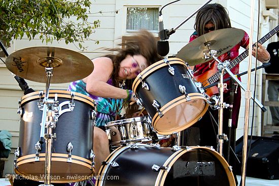 Drummer Claudia Paige and Druid Sisters' Tea Party perform at CasparFest 2007