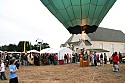 Hot air balloon pilot Kevin Herschman of Baton Rouge, LA, prepares his craft for lift off at Caspar Fest 2007.