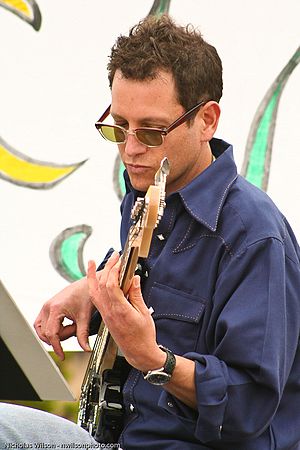 Nicholas Collins, bass player with McCallen and Friends