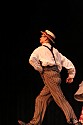 Bill Irwin exits stage right at Cotton Auditorium, Fort Bragg CA