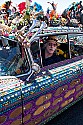 Larry Fuente in his Mad Cad art car