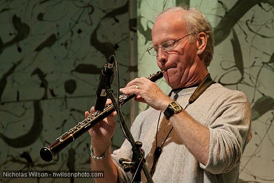A jazz double bill in the big tent featured pianist Philip Aaberg and reed player Paul McCandless.
